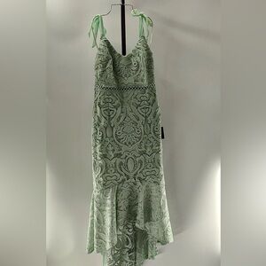 Lulus Elegant Mint Green Lace Dress